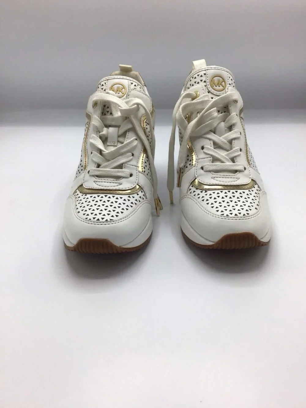 MICHAEL KORS WOMEN'S WEDGE PLATFORM TRAINER SNEAKERS SIZE 7M NEW